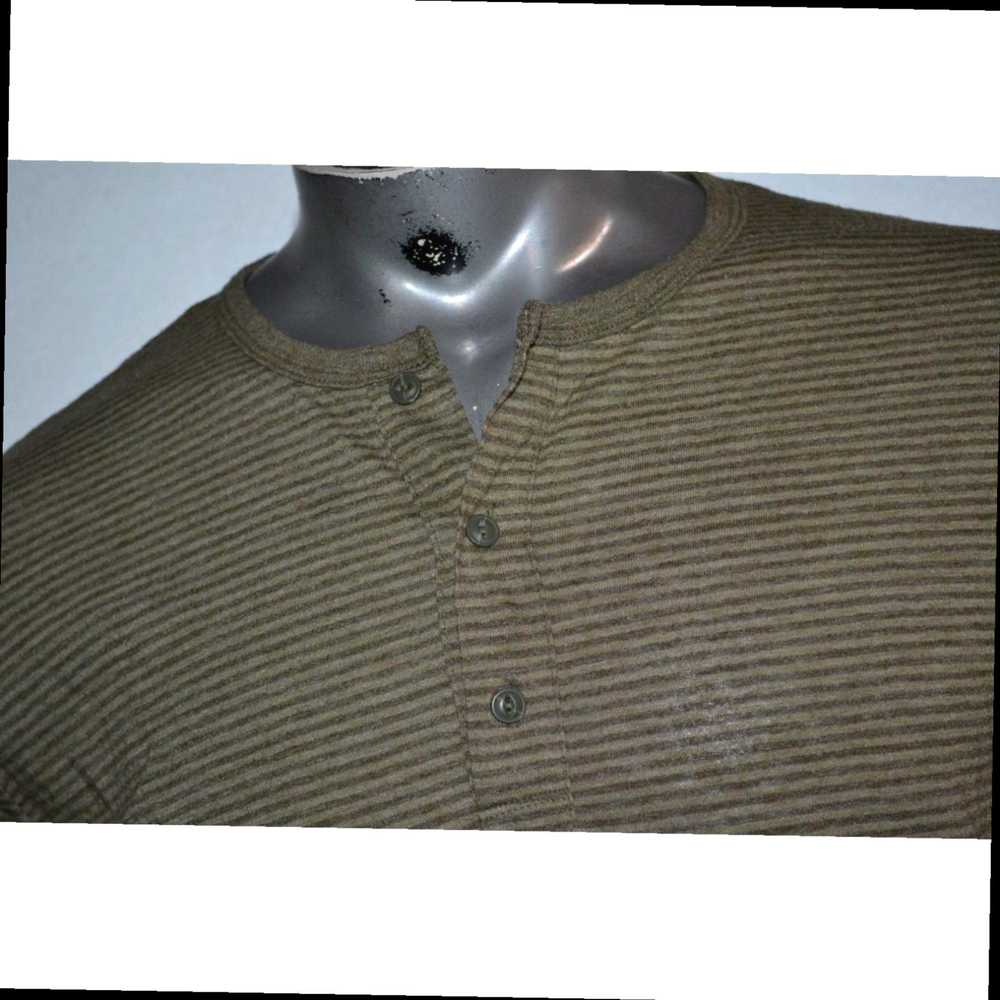 Lucky Brand Green Striped Henley T-Shirt for Men … - image 4