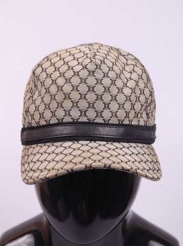 Celine Celine Monogram Leather Detail Cap Hat