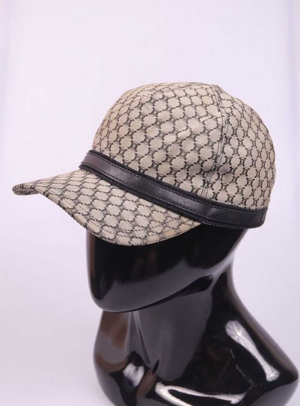 Celine Celine Monogram Leather Detail Cap Hat - image 3