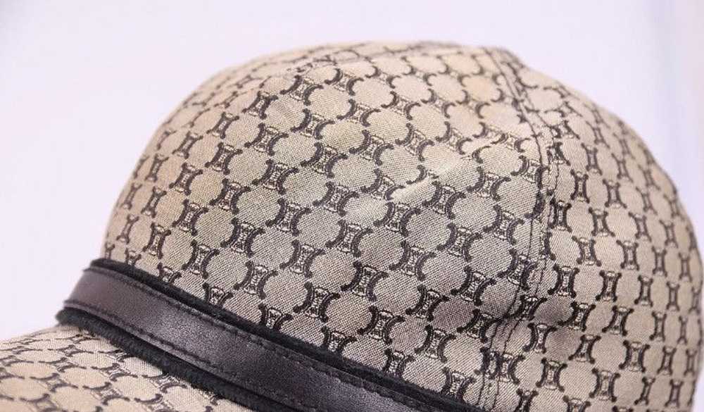 Celine Celine Monogram Leather Detail Cap Hat - image 7