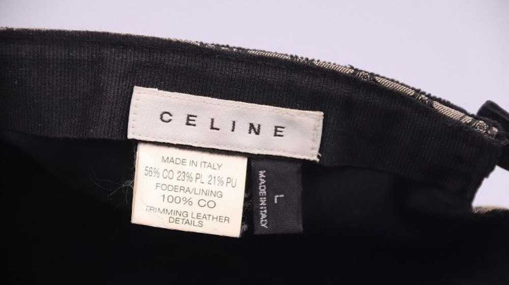 Celine Celine Monogram Leather Detail Cap Hat - image 8