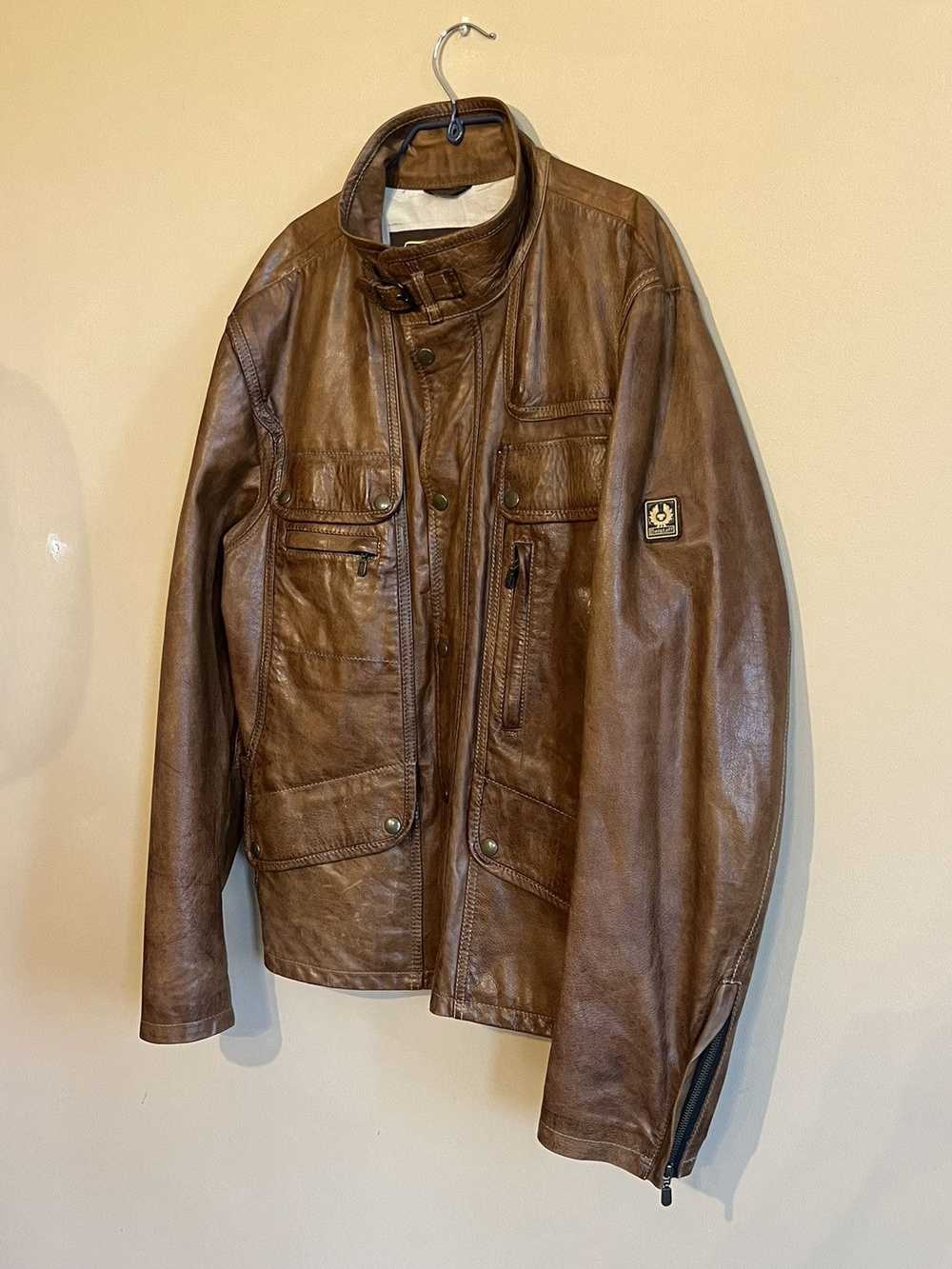 Belstaff Belstaff Leather Brown Jacket Maple Gold… - image 2