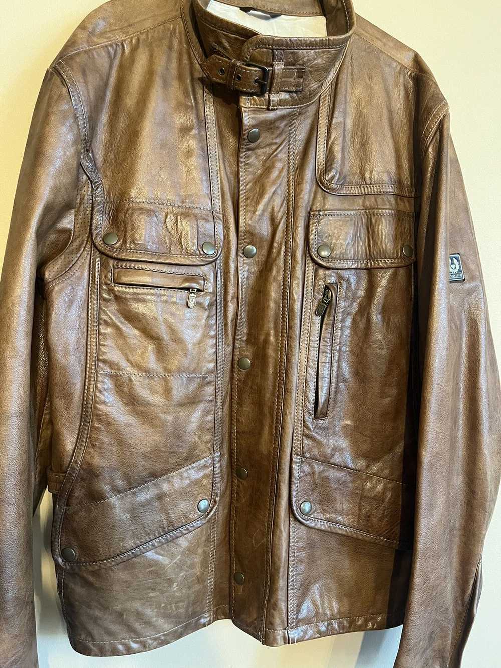 Belstaff Belstaff Leather Brown Jacket Maple Gold… - image 5