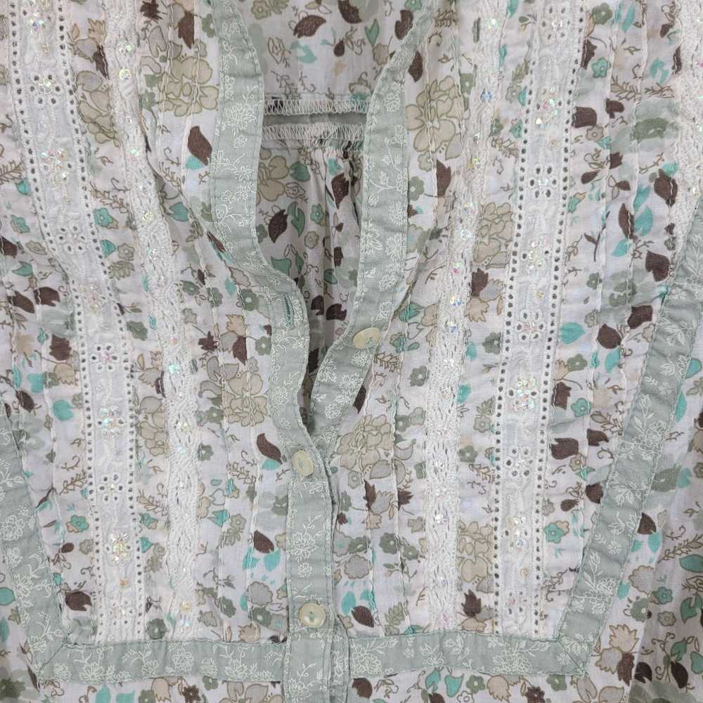 Faded Glory Vintage Ditsy Floral Blouse 18W/20W G… - image 2