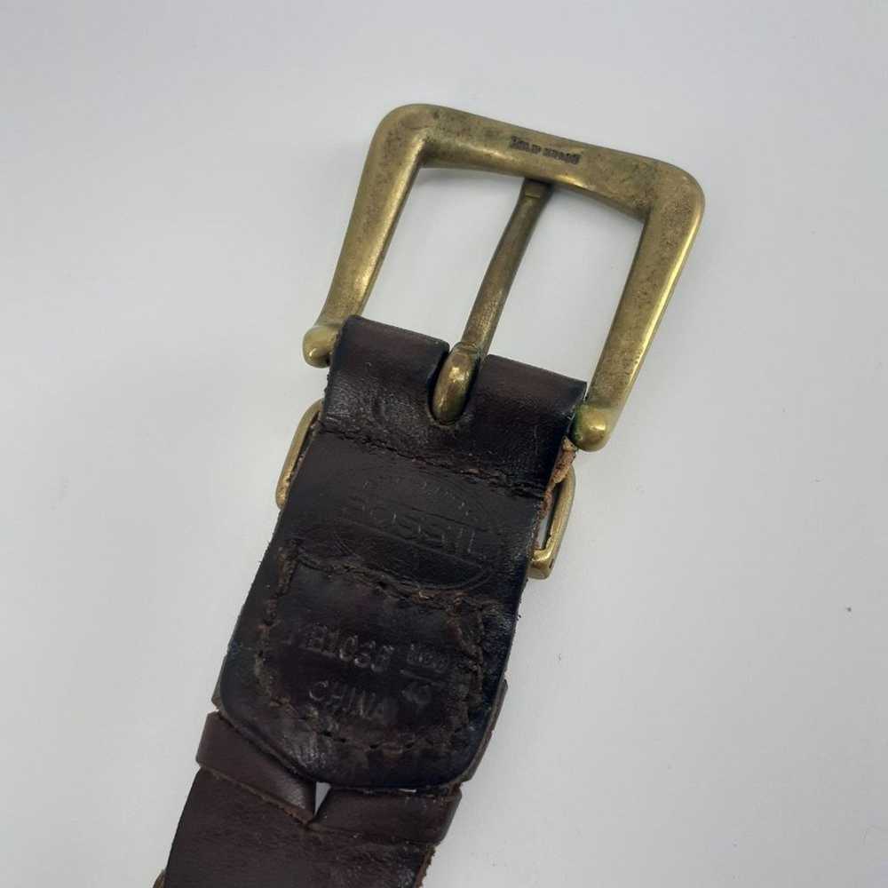 Fossil Fossil Men's Genuine Leather Links Gold To… - image 3