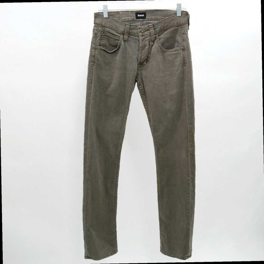 Hudson Olive Green Ares Stretch Denim Mens Byron … - image 1