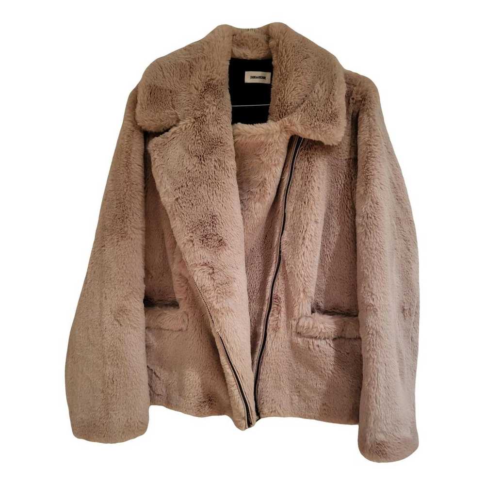 Zadig & Voltaire Faux fur biker jacket