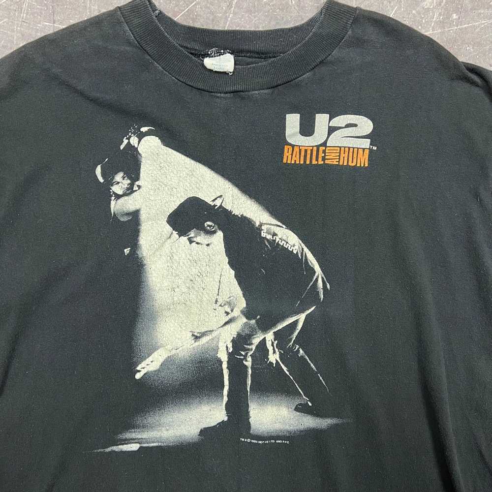 Band Tees × Streetwear × Vintage 1988 U2 Rattle A… - image 2