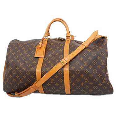 Louis Vuitton Keepall leather travel bag