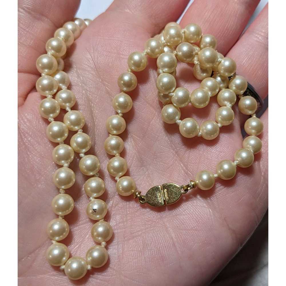 Monet Vintage Glam Monet Beaded Faux Pearl Neckla… - image 11