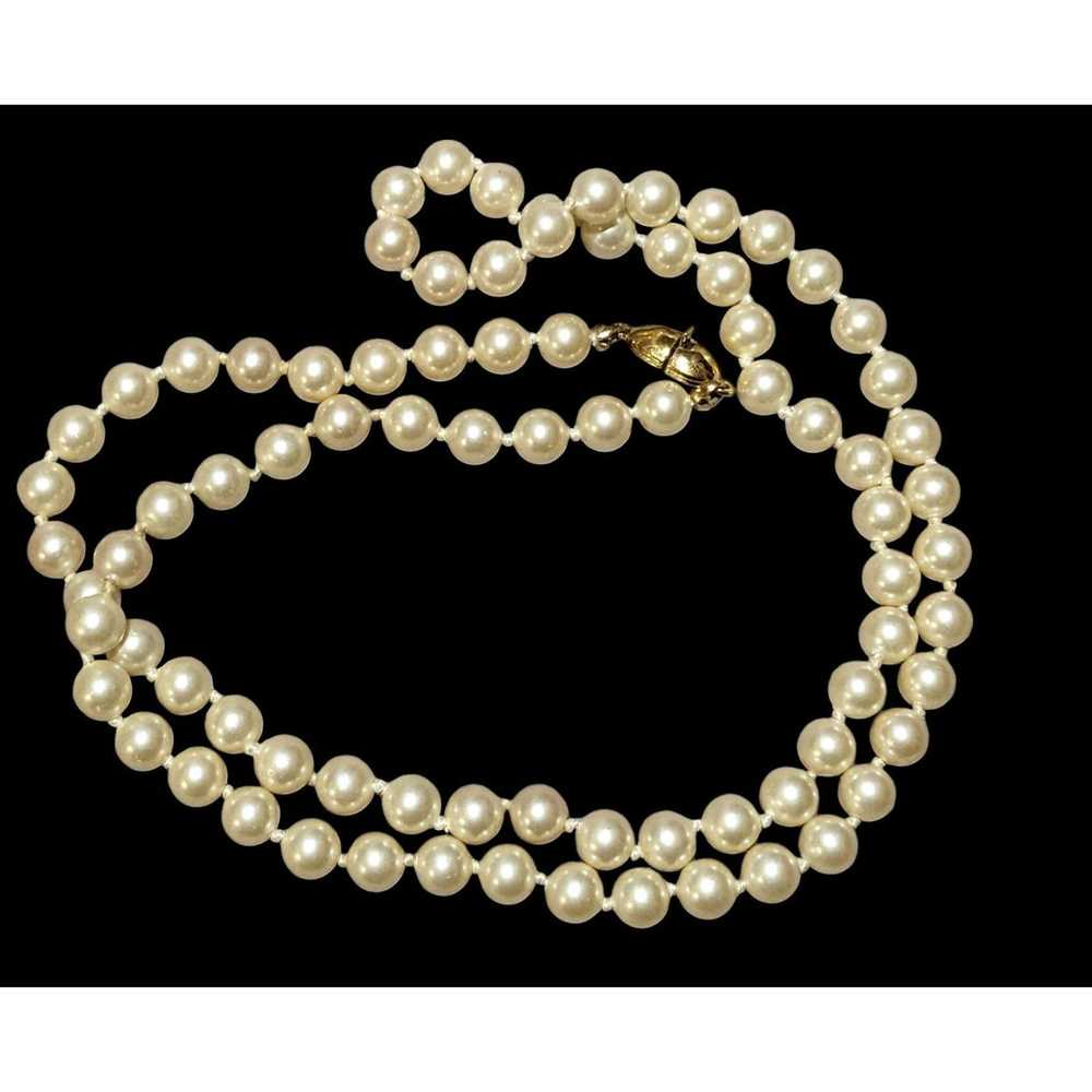 Monet Vintage Glam Monet Beaded Faux Pearl Neckla… - image 1