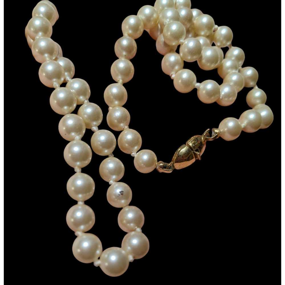 Monet Vintage Glam Monet Beaded Faux Pearl Neckla… - image 4