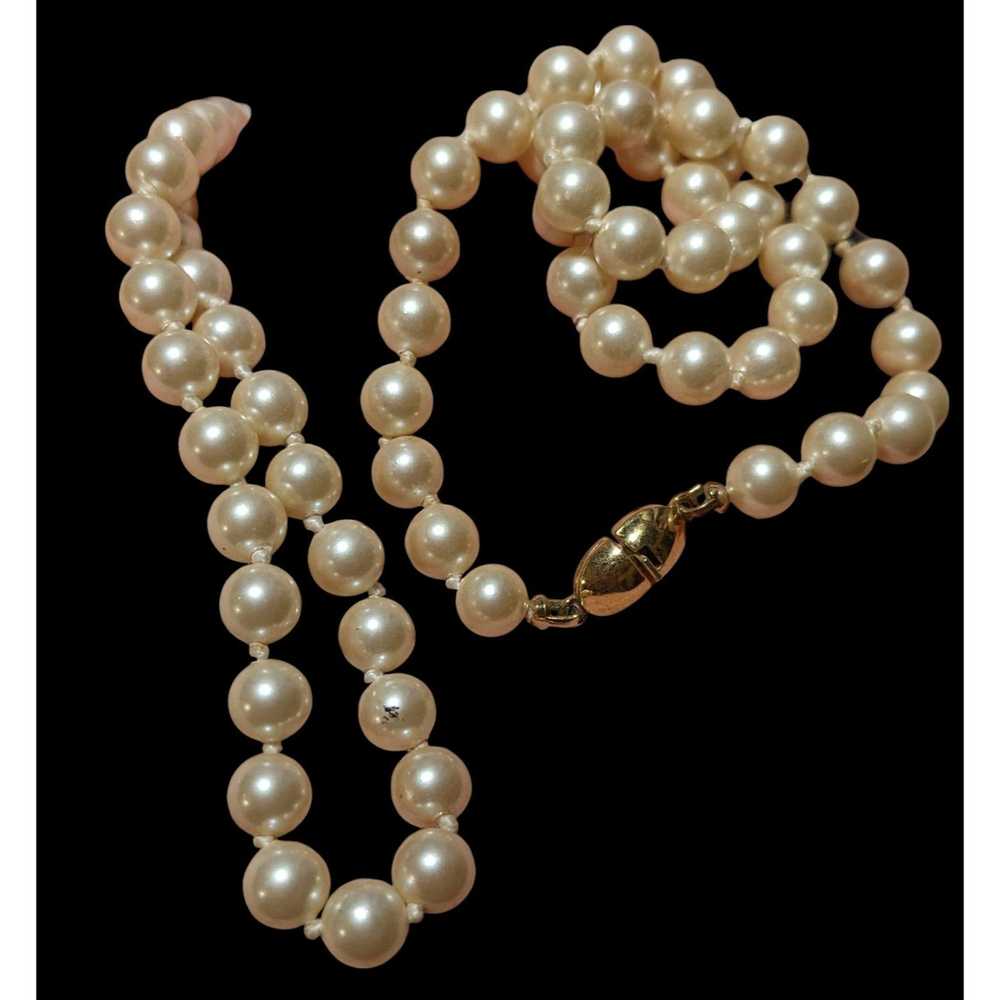 Monet Vintage Glam Monet Beaded Faux Pearl Neckla… - image 6