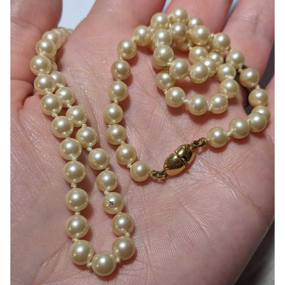 Monet Vintage Glam Monet Beaded Faux Pearl Neckla… - image 9