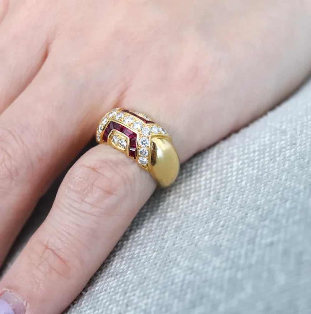 BOUCHERON Paris Modernist Ring In 18Kt Gold With … - image 2