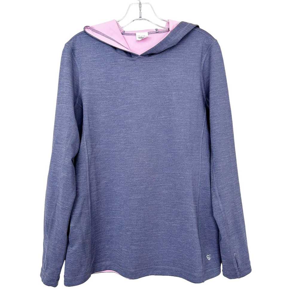 Other Straight Down Gray Pink Reversible Hoodie S… - image 1