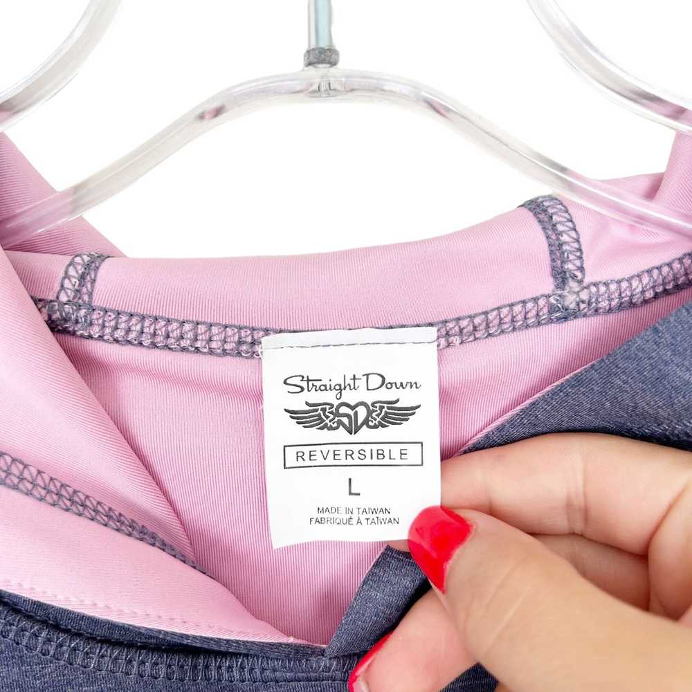 Other Straight Down Gray Pink Reversible Hoodie S… - image 3