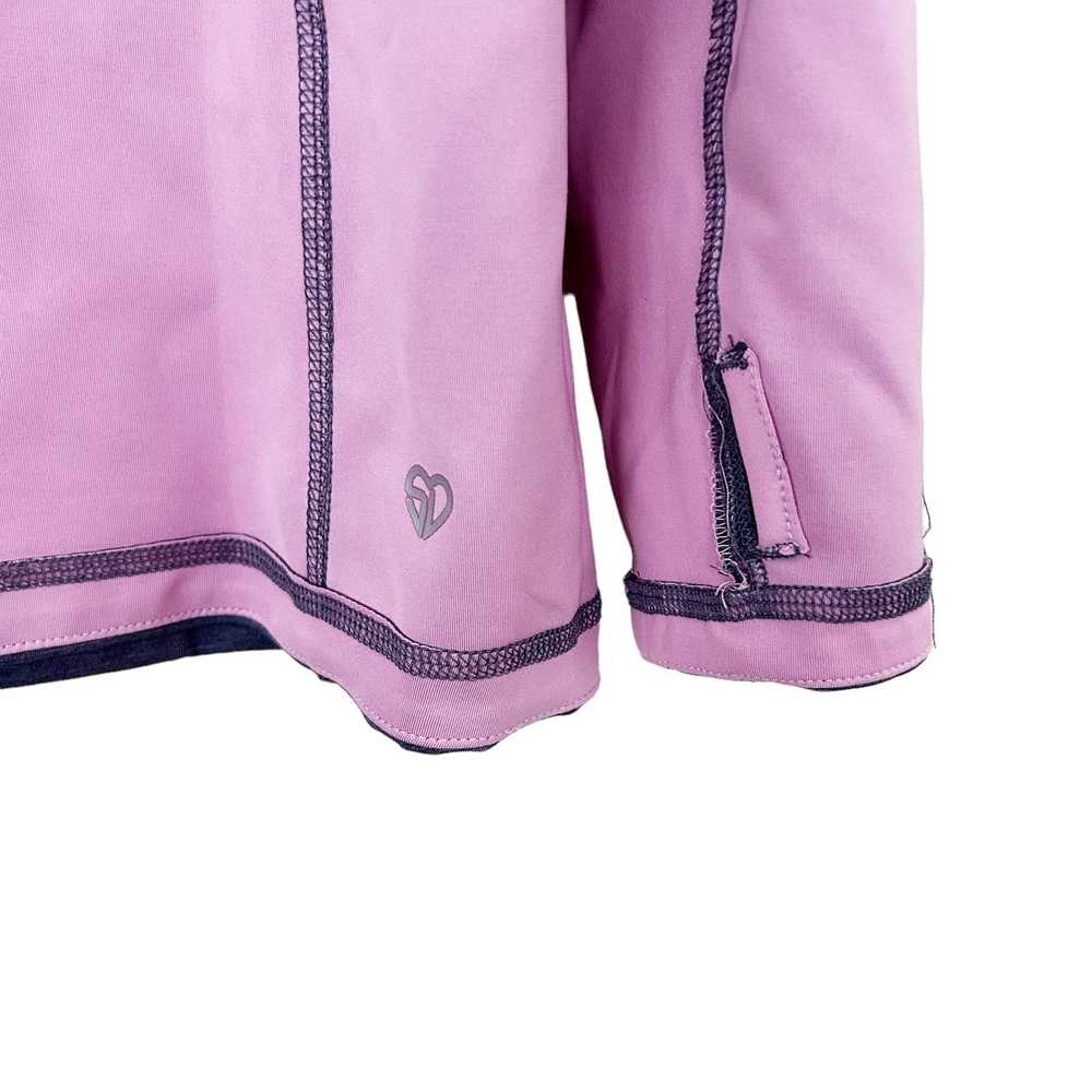 Other Straight Down Gray Pink Reversible Hoodie S… - image 7