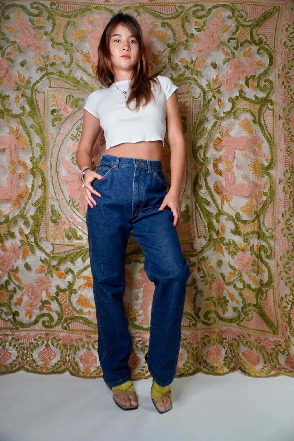 Relaxed Fit Blue Jeans, 26W - image 3