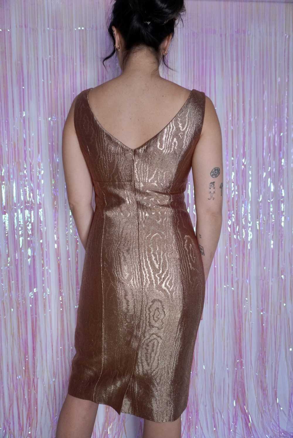 Bronze Moire Siren Dress, S/M - image 5