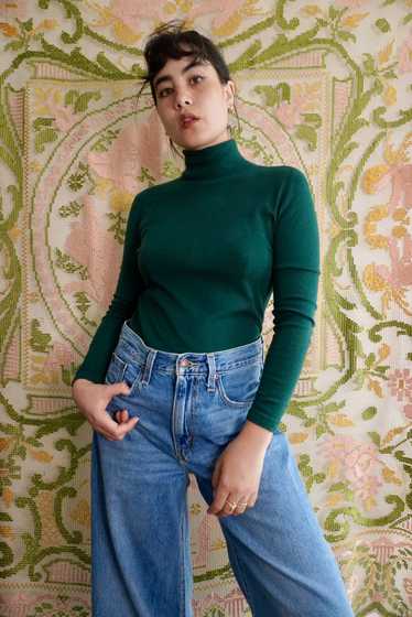 Deep Green Turtleneck, XS-S