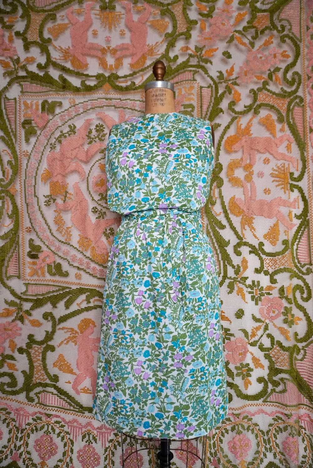 Leafy Floral Dress, XXS - image 1