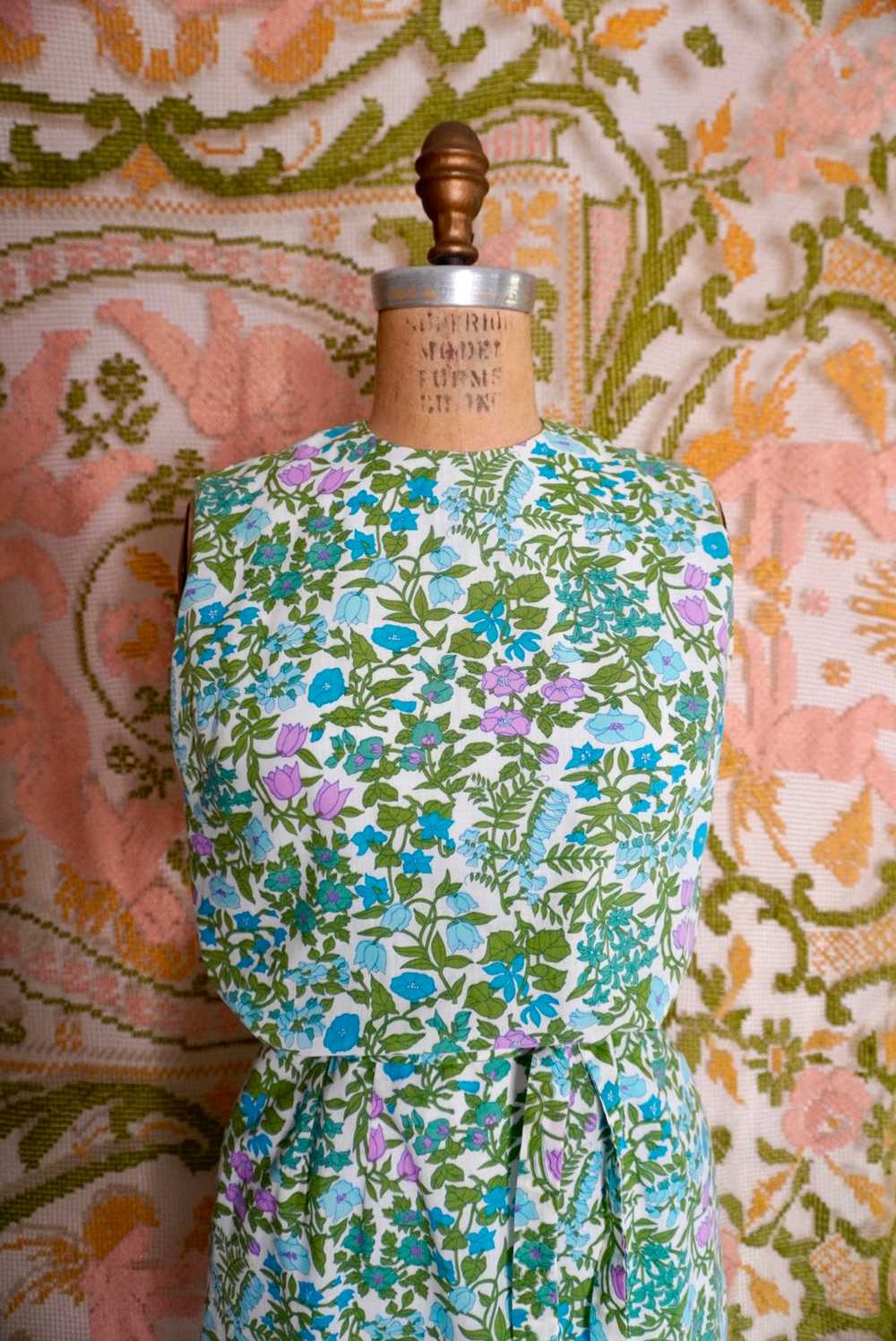 Leafy Floral Dress, XXS - image 3