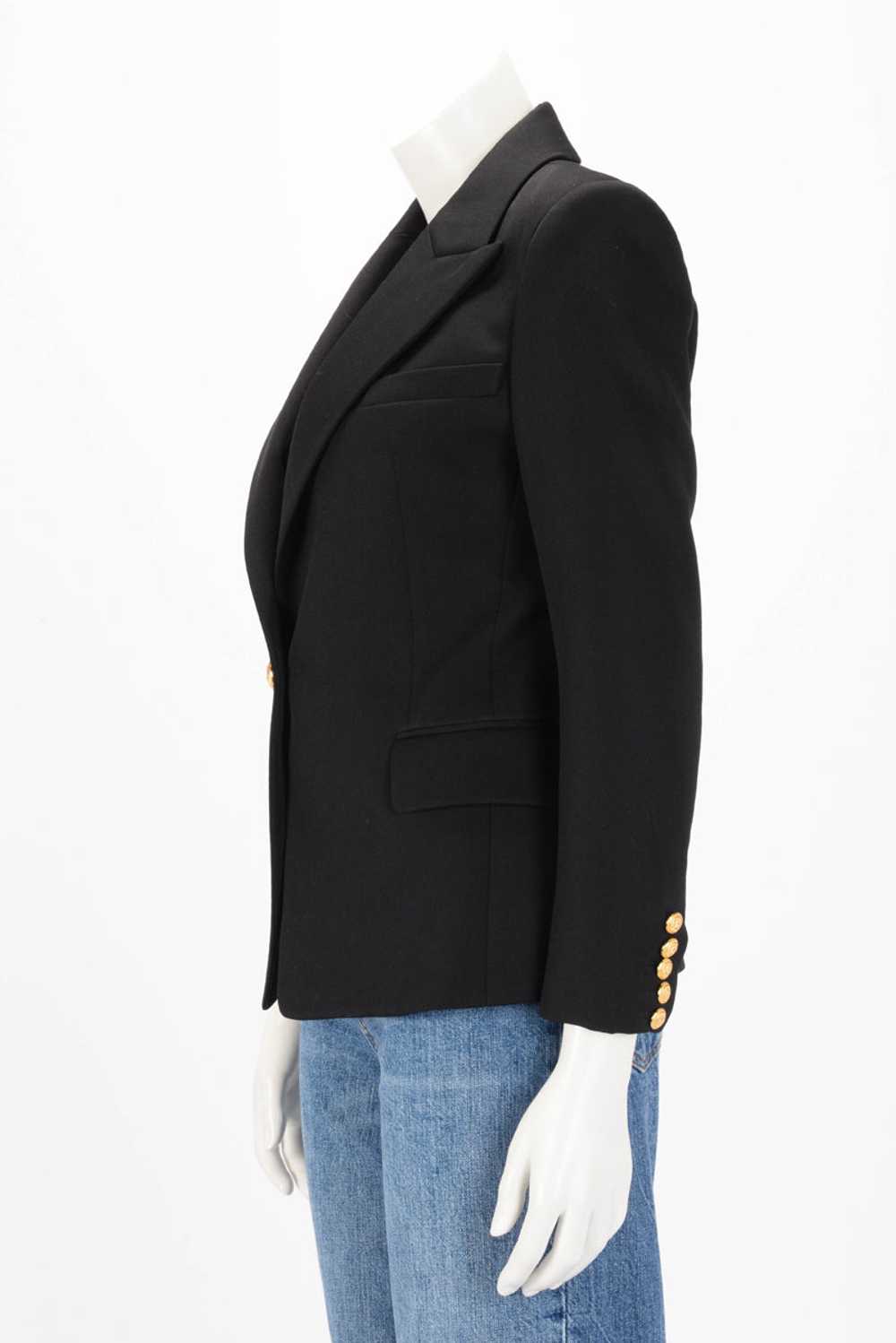 Balmain Black Wool Twill Single Breasted Blazer F… - image 2