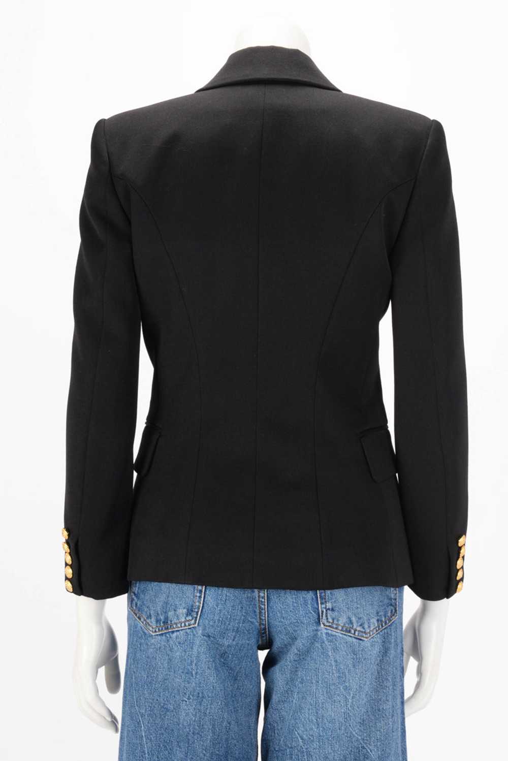 Balmain Black Wool Twill Single Breasted Blazer F… - image 4