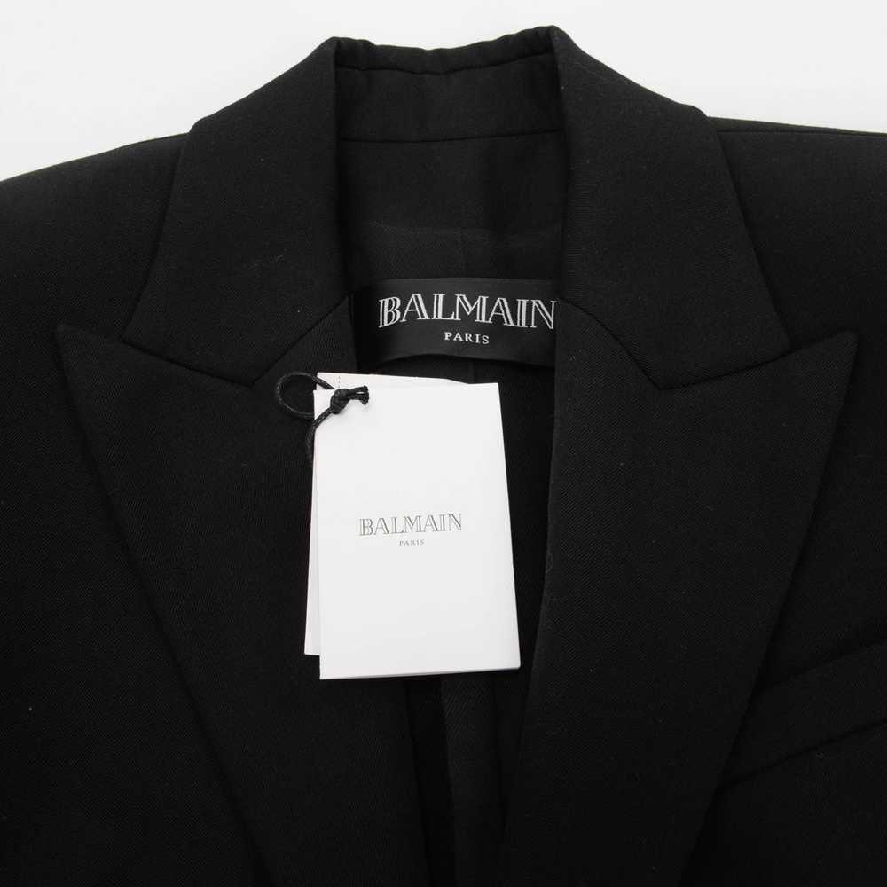 Balmain Black Wool Twill Single Breasted Blazer F… - image 5