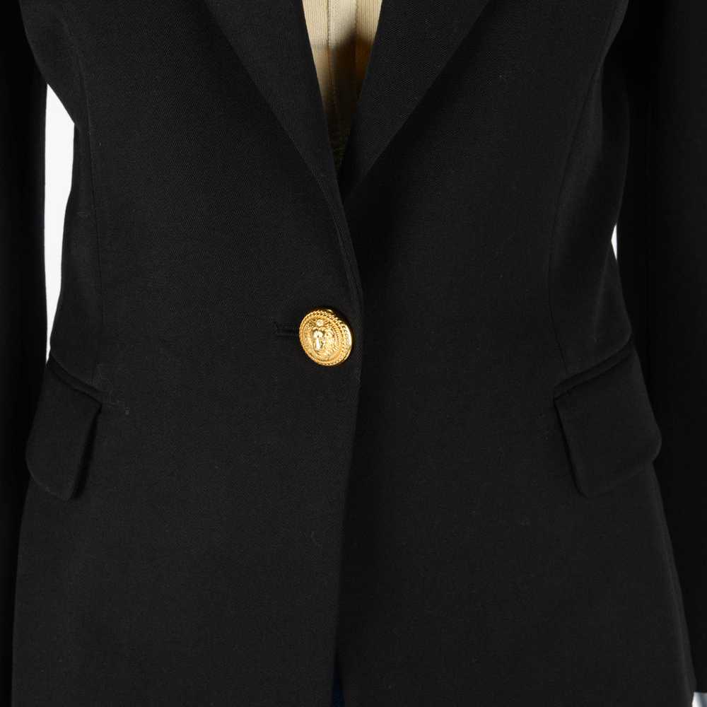 Balmain Black Wool Twill Single Breasted Blazer F… - image 6