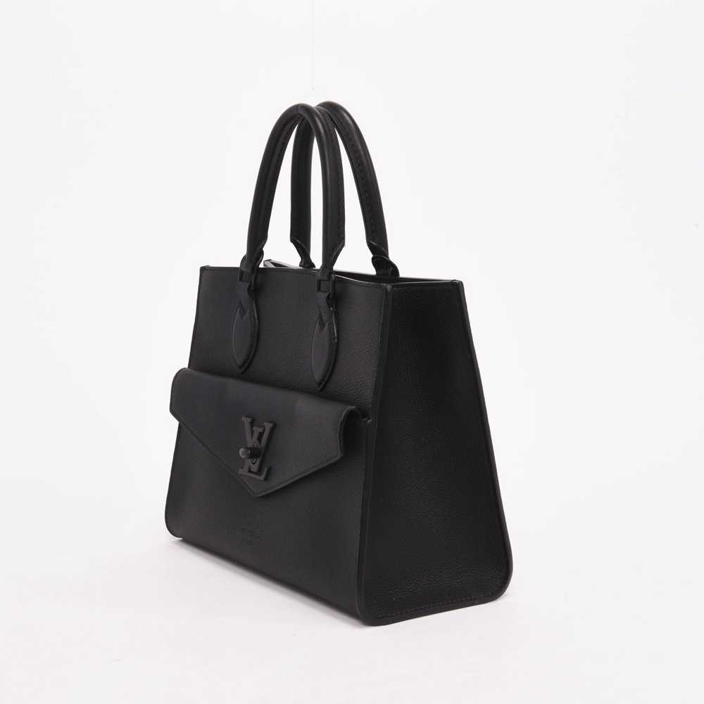 Louis Vuitton Black Grained Calfskin LockMe PM To… - image 2