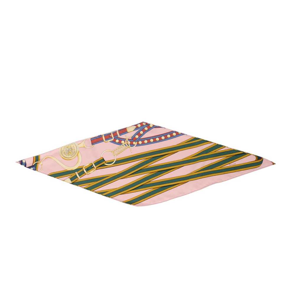 Hermes Pink Silk Grand Tralala Nano Losange Scarf - image 1