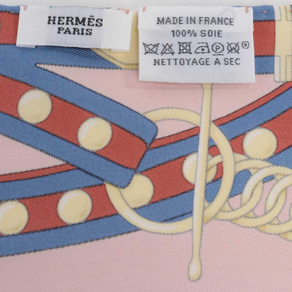 Hermes Pink Silk Grand Tralala Nano Losange Scarf - image 4