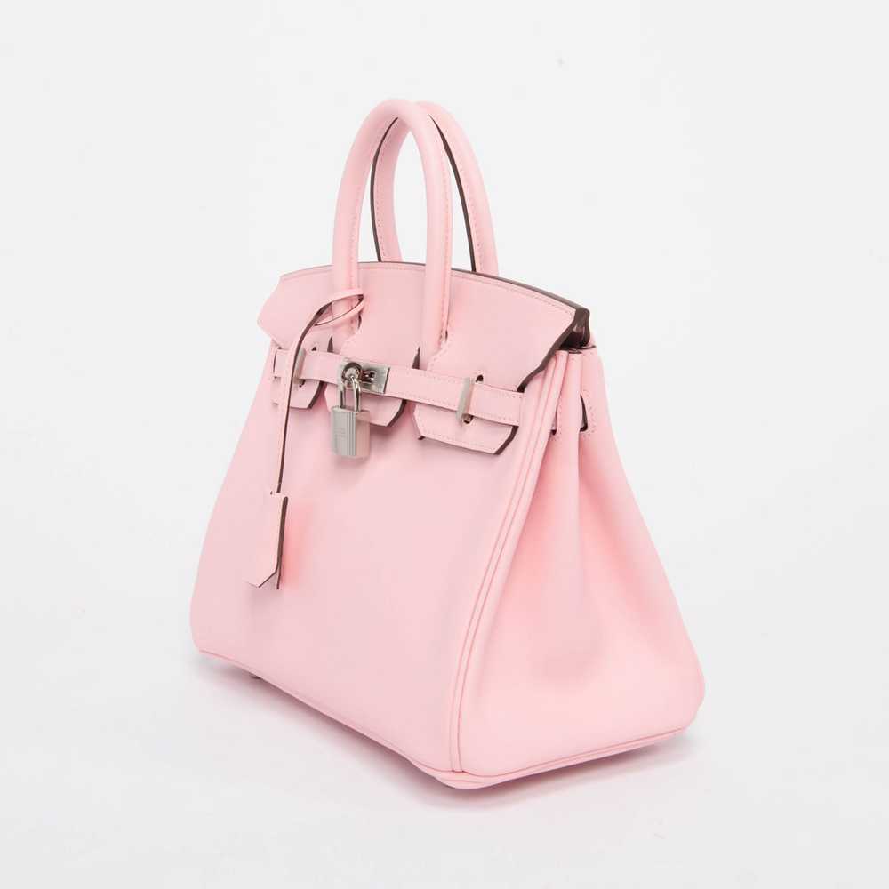 Hermes Rose Sakura Veau Johnathan Birkin 25 PHW - image 2