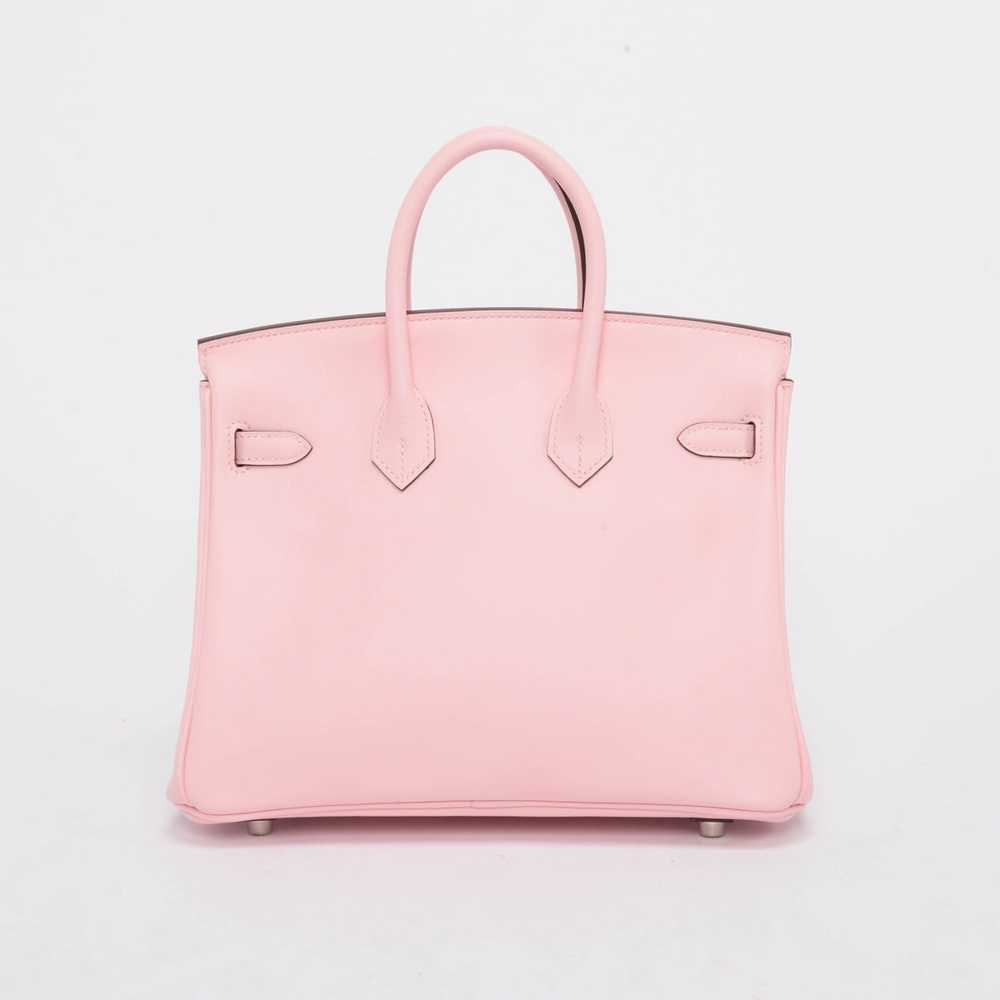 Hermes Rose Sakura Veau Johnathan Birkin 25 PHW - image 3