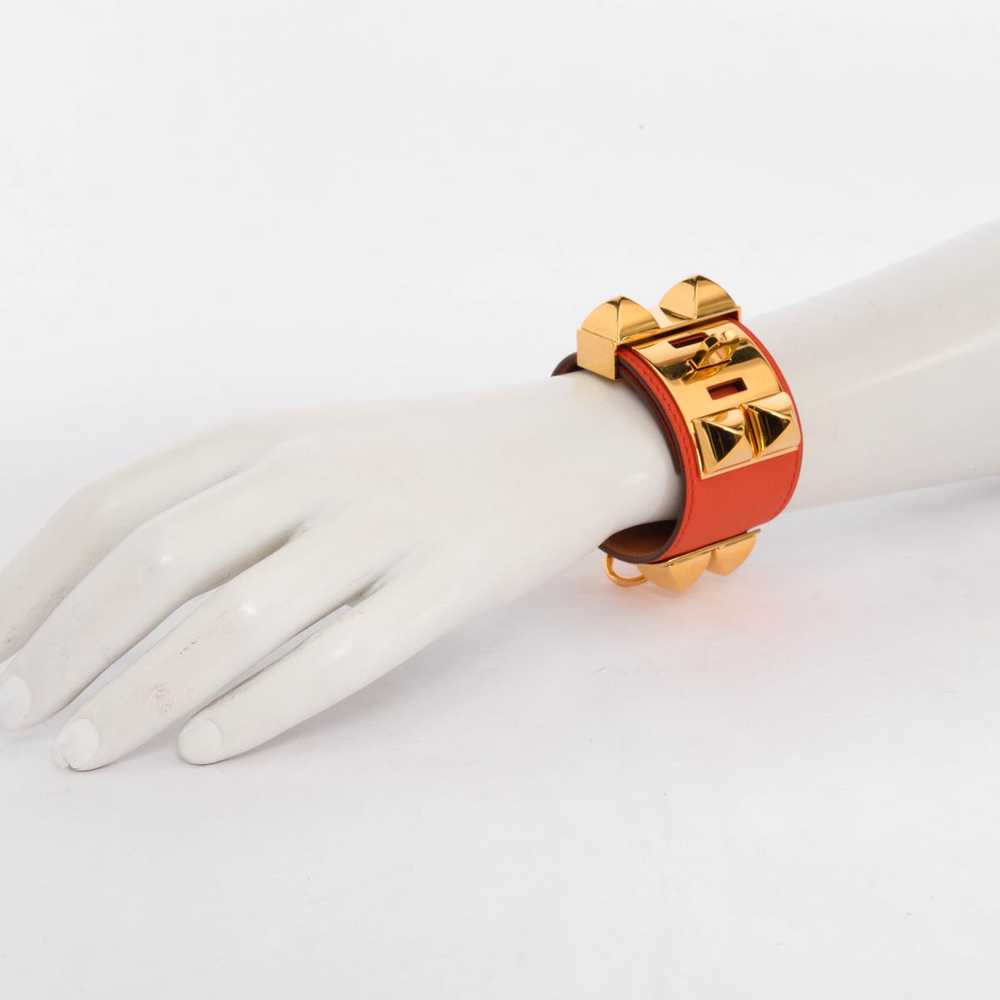 Hermes Capucine Swift Collier de Chien Bracelet - image 7