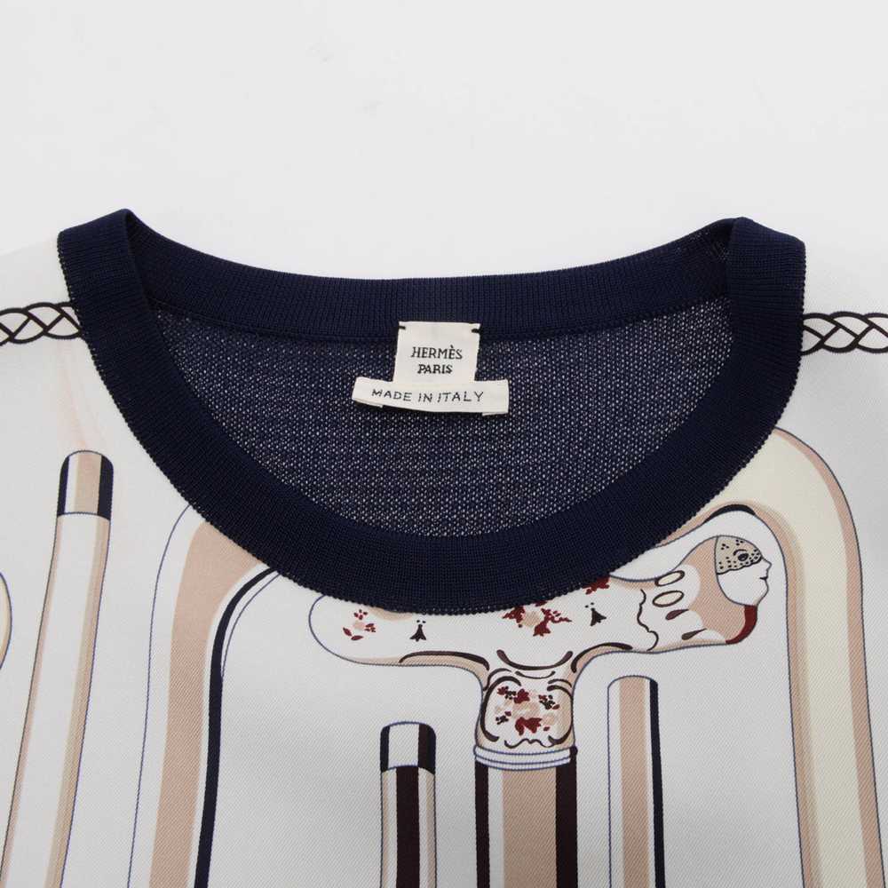 Hermes Navy & Beige Silk Twillaine Cannes et Cann… - image 5