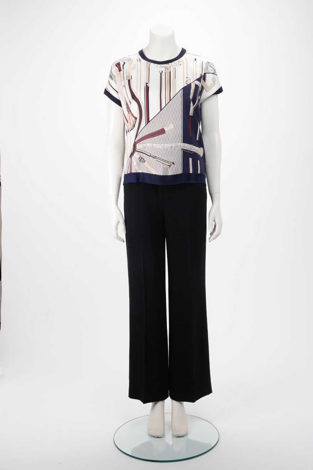 Hermes Navy & Beige Silk Twillaine Cannes et Cann… - image 7