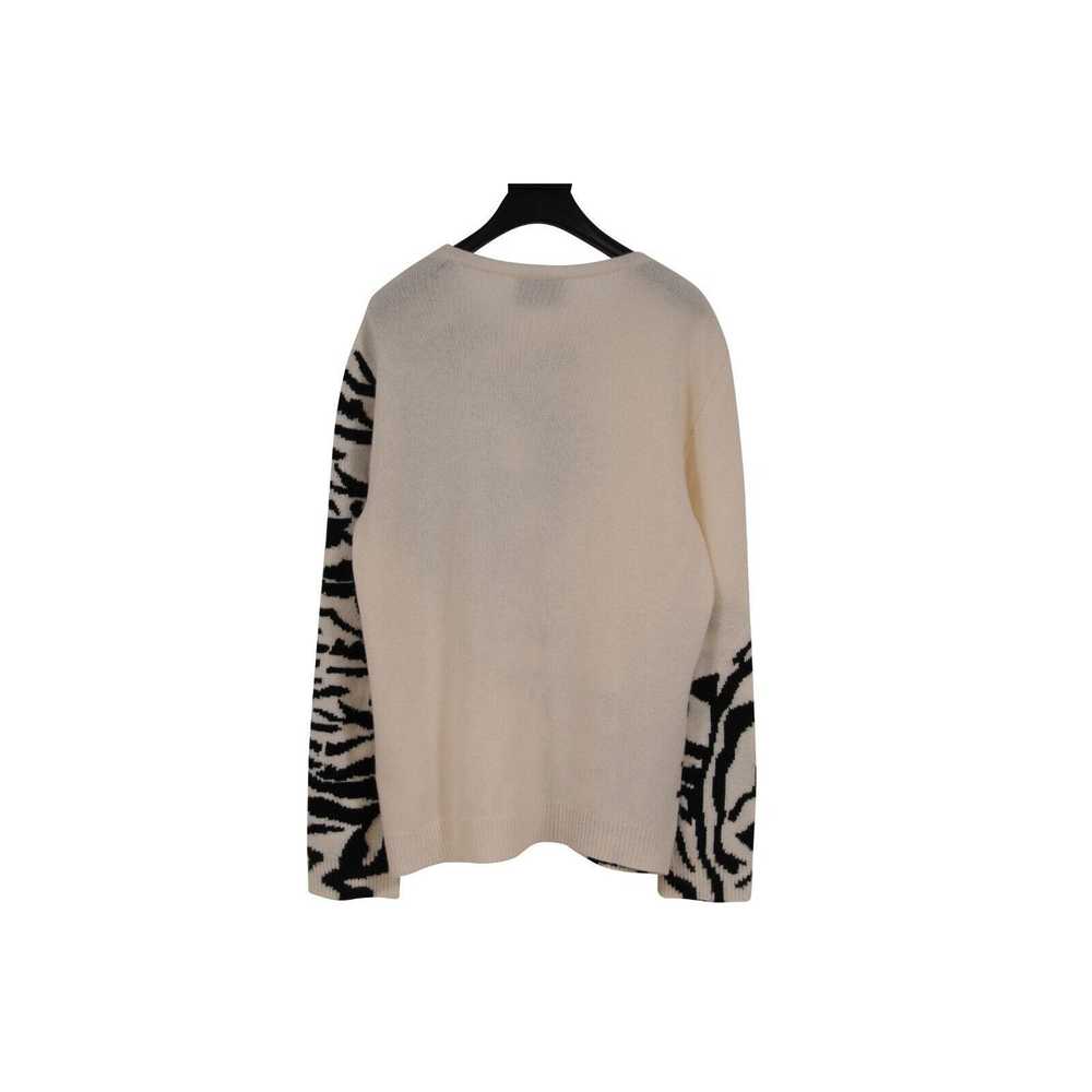 Valentino Intarsia Tiger Ivory Tan Black Wool Cas… - image 2