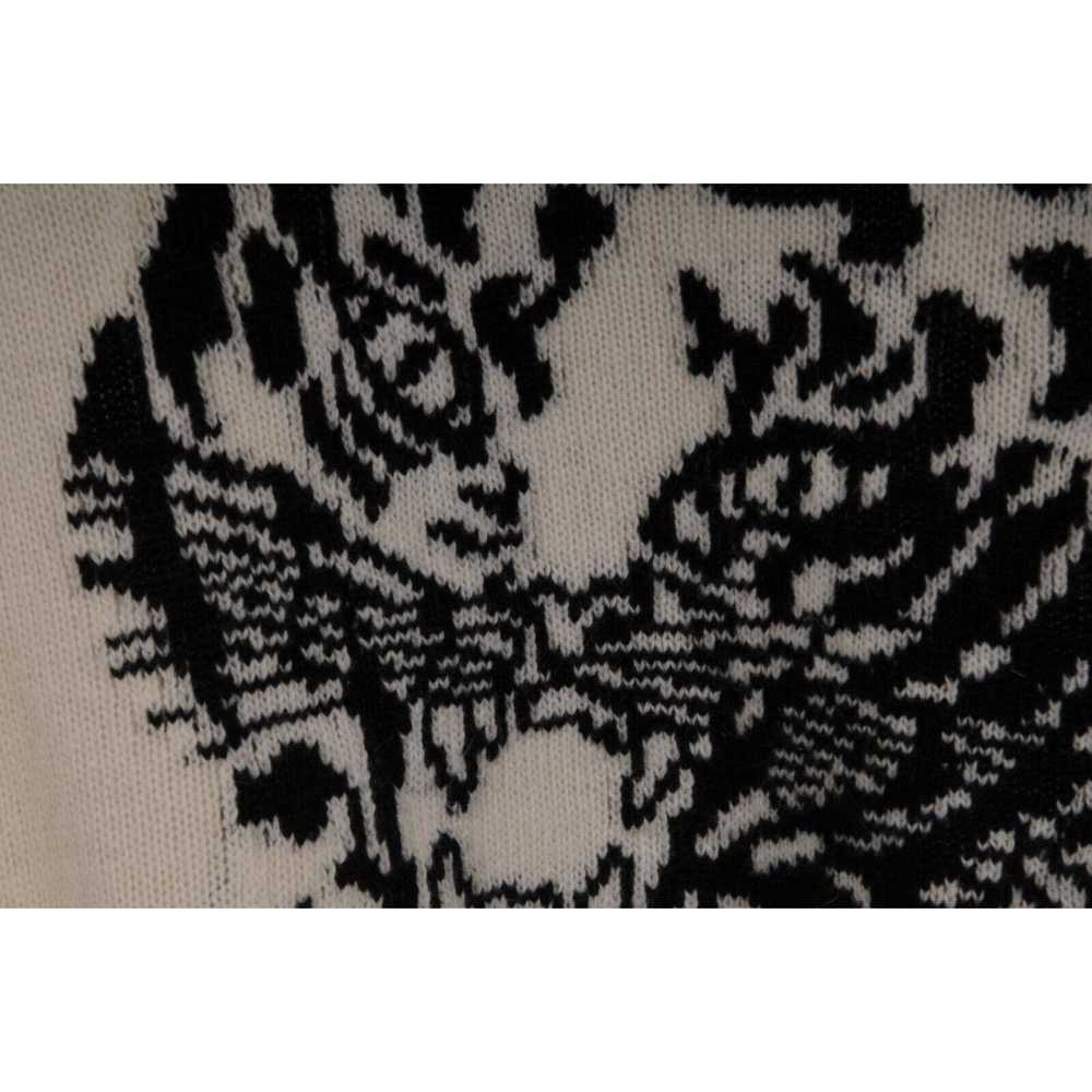 Valentino Intarsia Tiger Ivory Tan Black Wool Cas… - image 4