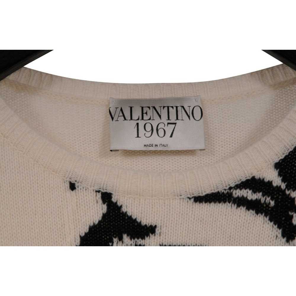 Valentino Intarsia Tiger Ivory Tan Black Wool Cas… - image 5