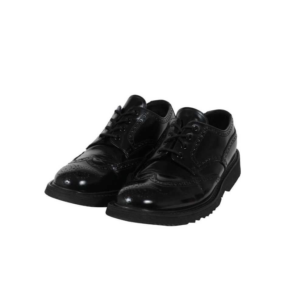 Prada Chunky Derby Black Leather Oxford Wingtip -… - image 3