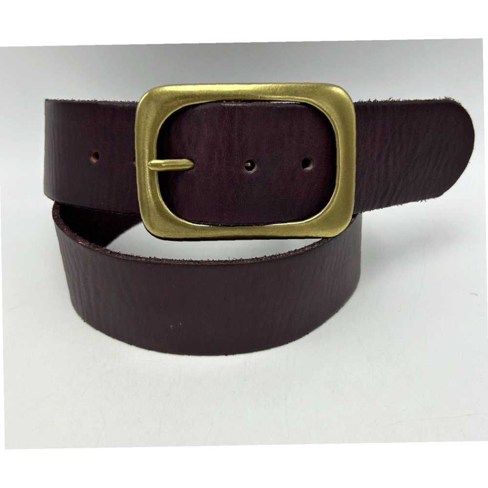 Buckle Burgundy Leather Wide 2 Inch M Women's Sta… - image 1