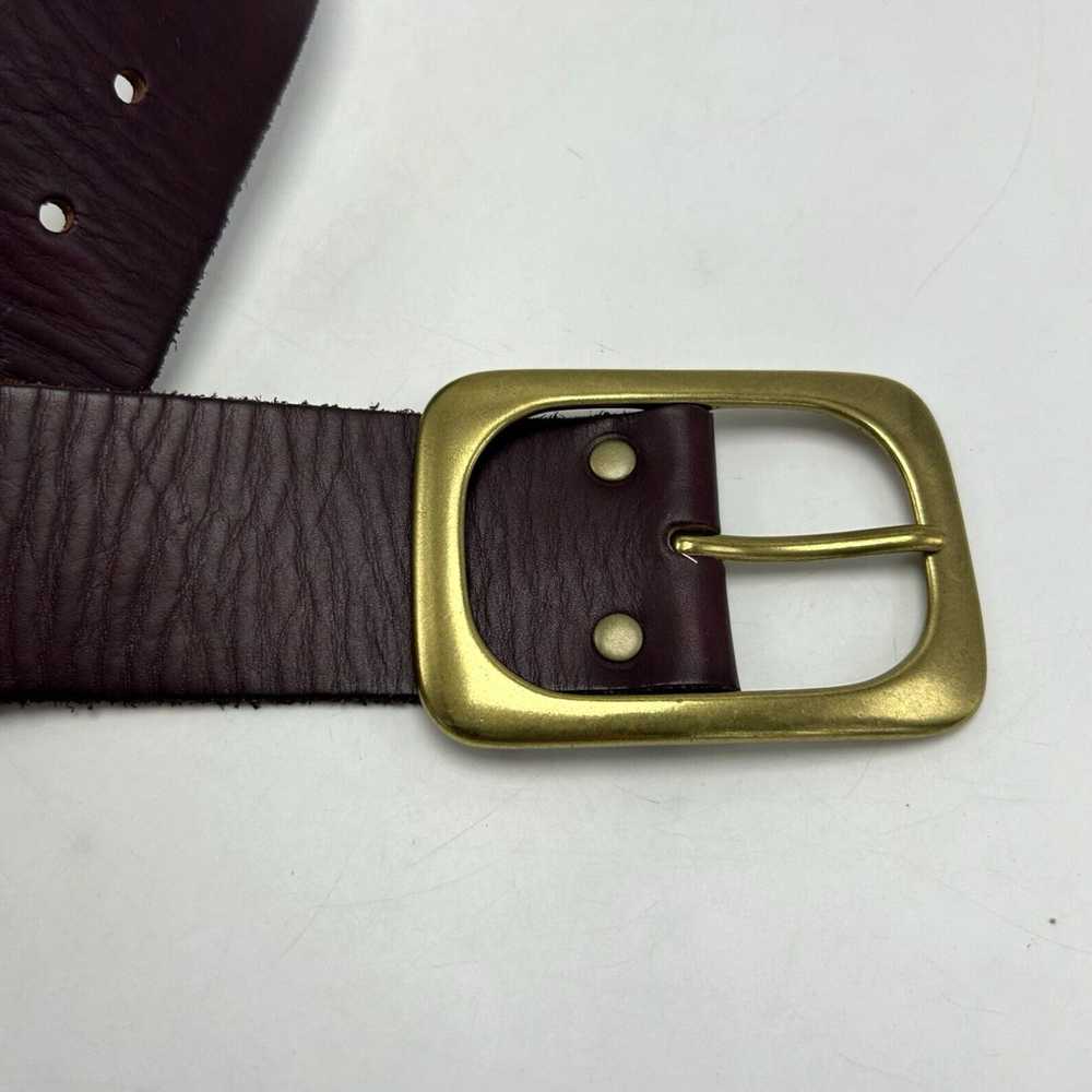 Buckle Burgundy Leather Wide 2 Inch M Women's Sta… - image 3