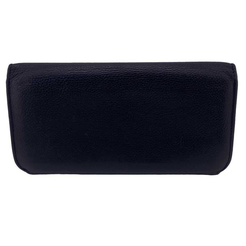 BALENCIAGA Long Wallet Purse 594289 leather black… - image 2