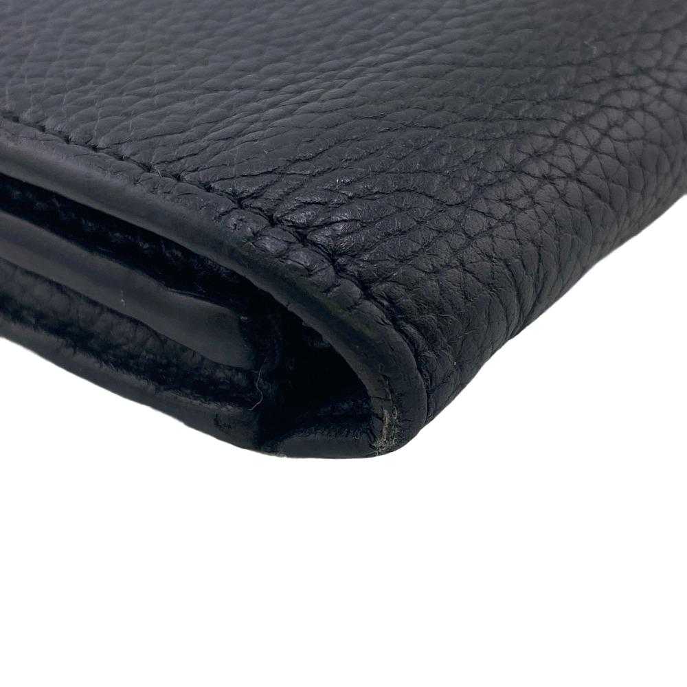 BALENCIAGA Long Wallet Purse 594289 leather black… - image 5