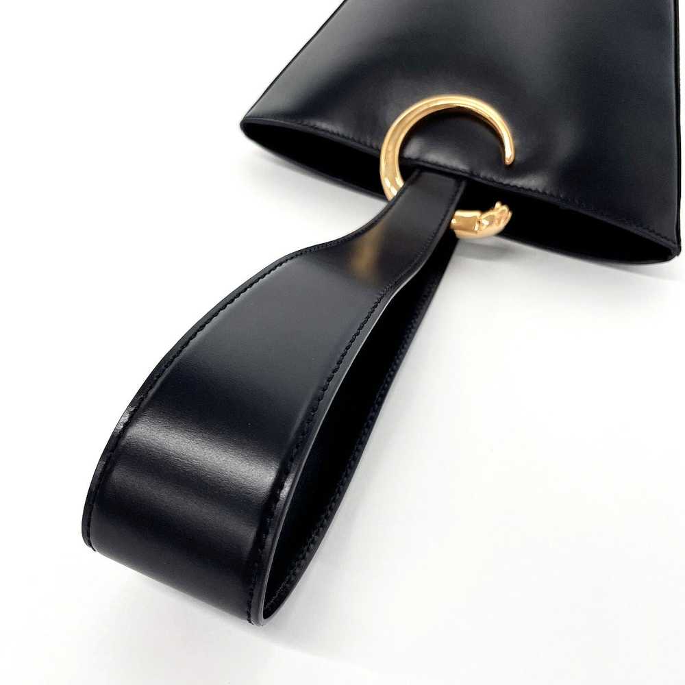 CARTIER Handbag leather black PANTHERE Women Used… - image 7