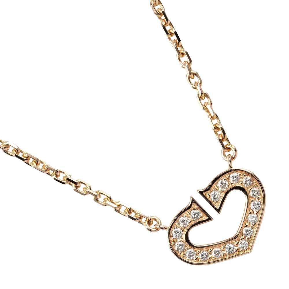 CARTIER Necklace K18 pink gold, diamond gold C he… - image 1