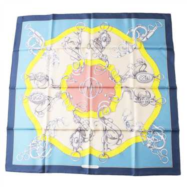 HERMES scarf silk MARINE/BLEU GLACIE Carre90 - image 1